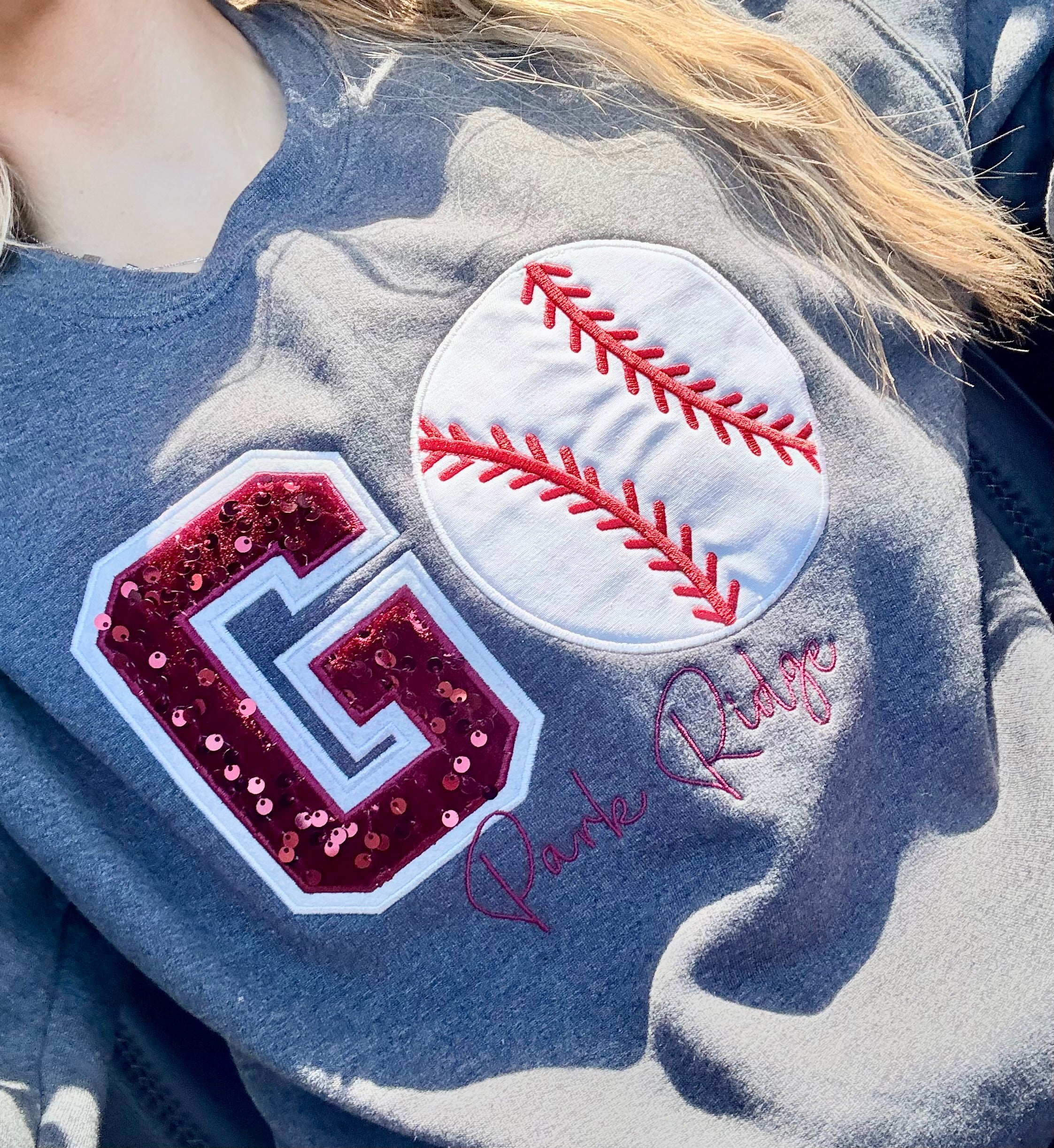 ⚾ Custom “GO” Baseball Crewneck
