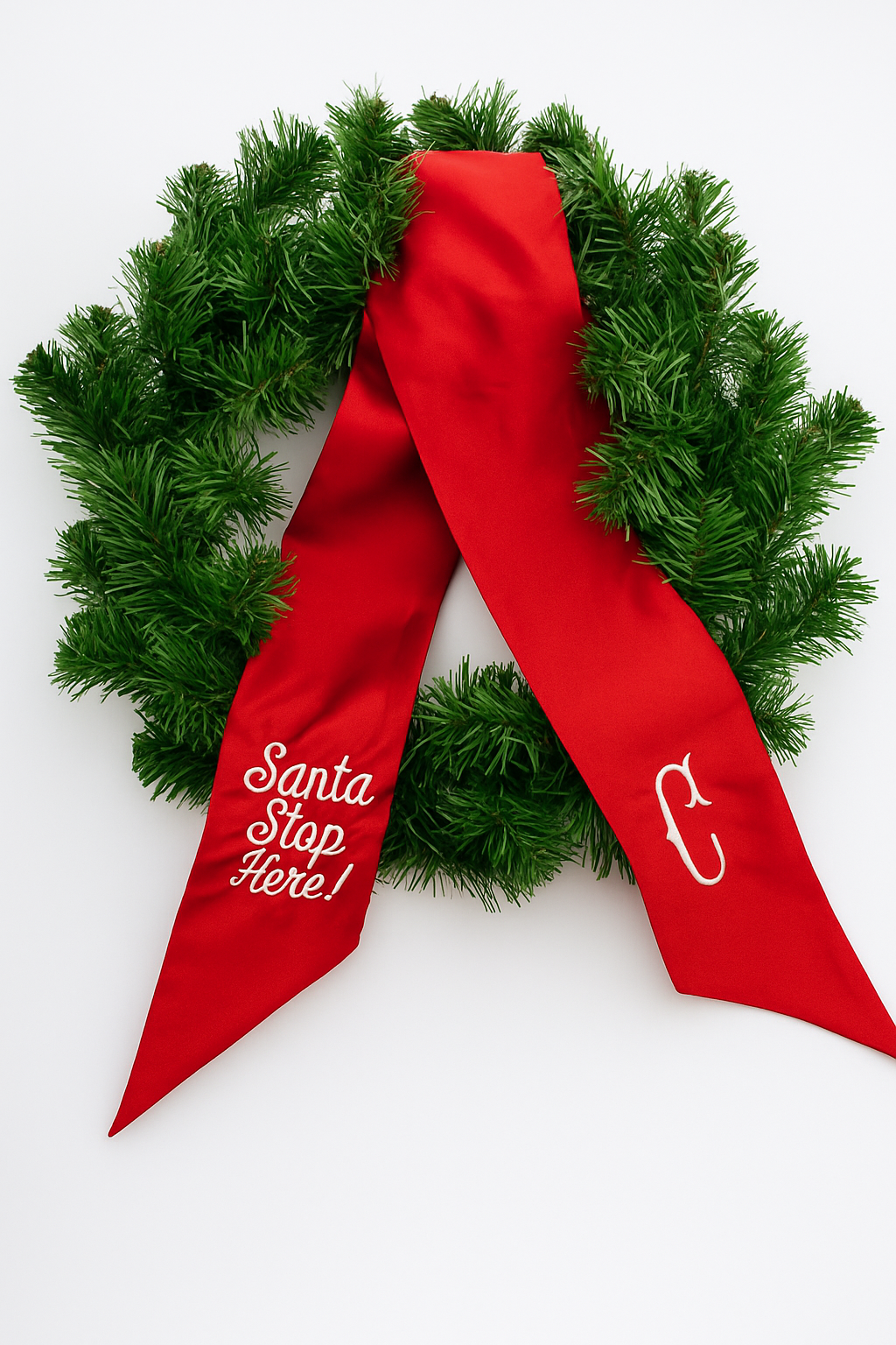Holiday Wreath Sash