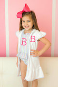 Girls Terry Cover Up - MULTI COLOR Seersucker Trim