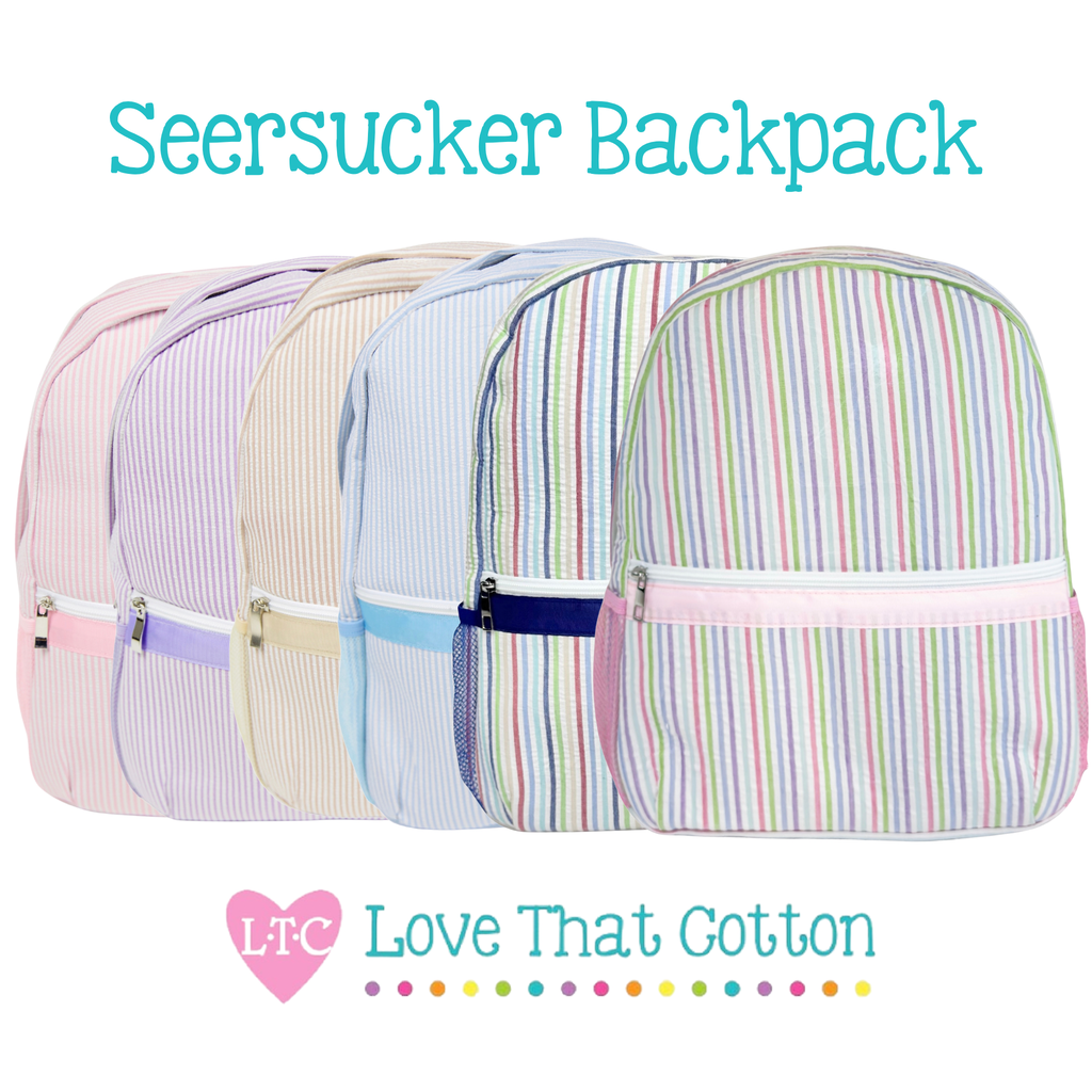 Seersucker Backpack (Full Size)