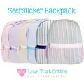 Seersucker Backpack (Full Size)