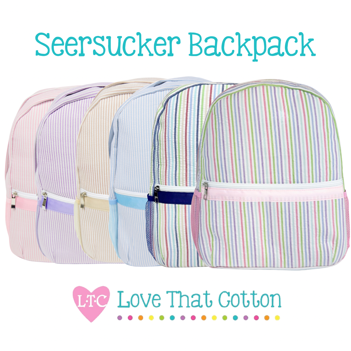 Seersucker Backpack (Full Size)